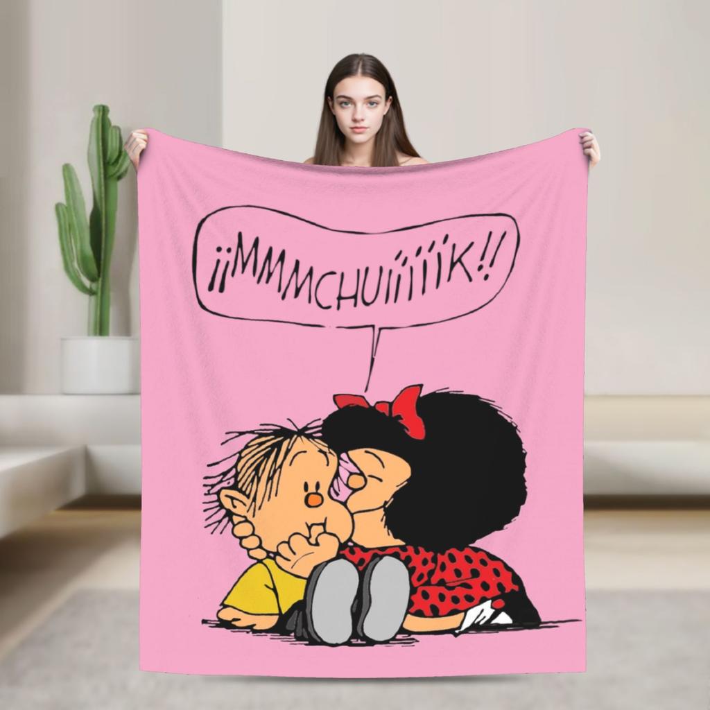Mafaldas Chuik Flannel Blanket Awesome Throw Blanket for Home Hotel Sofa 150*125cm Bedspreads,
