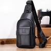 New Men's bag luxury large capacity chest bag for mobile phones and iPads, leather brand shoulder bag for travel