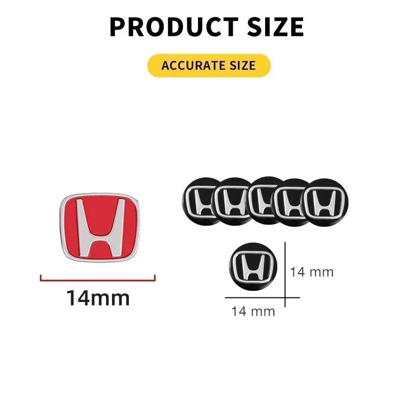 13mm 5/10pcs Car Key Badge Emblem Replacement Car Key Stickers For Honda Civic Accord Fit CRV Jazz Odyssey Insight Legend HRV