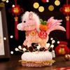 Handmade Horse Ornament Unfinished Cartoon DIY Twister Stick DIY Material Kit Cute Horse Twister Stick New Year