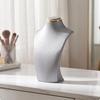 Necklace Display Stand with Gold Trim Elegant Bust Long-Lasting