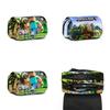Minecraft Federmäppchen aus Polyester-Material, zweilagige Aufbewahrung für Kinder und Jugendliche