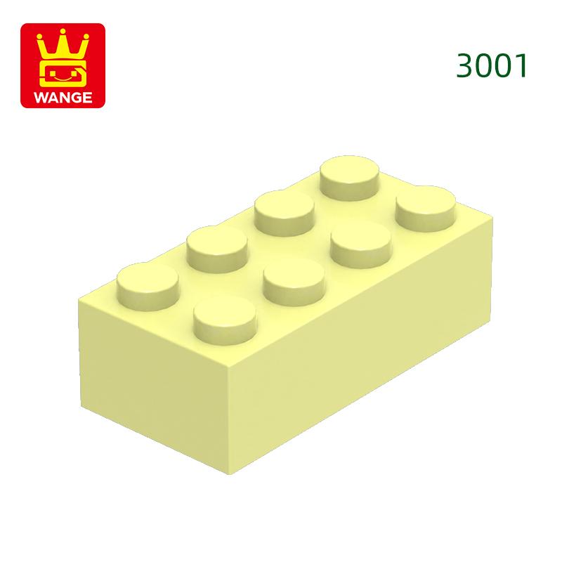 Non-Toxic 40Pcs/Lot 3001 2X4 High 8-Hole Building Block Moc Colorful Parts Compatible With Brick Diy Children Toy Assembly Gift Box