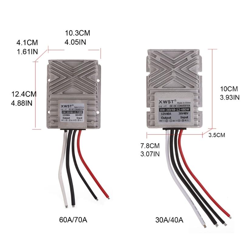 Heavy uty Step own Voltage Regulator Convert 48V/36V to 12V IP68 Waterproof C Converter for Car s and Trucks