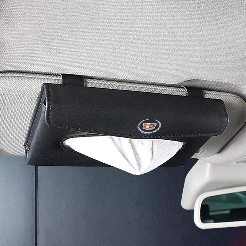 

Car Hanging Tissue Box Interior Paper Holder for Cadillac CT5 CT6 XT5 XT6 Escalade CTS DTS SLS XLR ATS SRX Tiburon Accessories