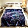 Dragon Phoenix Theme Soft Blanket Personalized Custom Name Text Print Warm Blanket Home Sofa Bedroom Decor