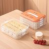 Large Capacity Multi-layer Handheld Transparent Plastic Food Storage Box for Dumplings