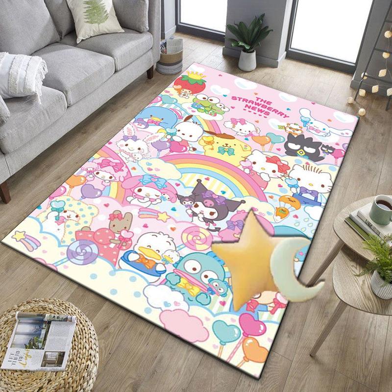 Hello Cat Fantasy World Office Rug Chair Mat, Game Carpet, Suitable for Front Door, Bedroom, Living Room, Desk, Holiday Gift