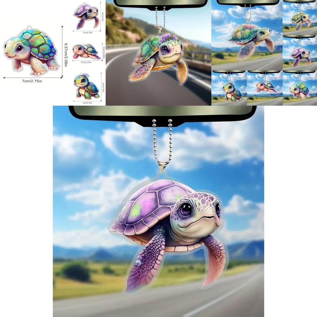 Colorful Acrylic Car Hanging Decor Cute Cartoon Style Home Decoration Accessories