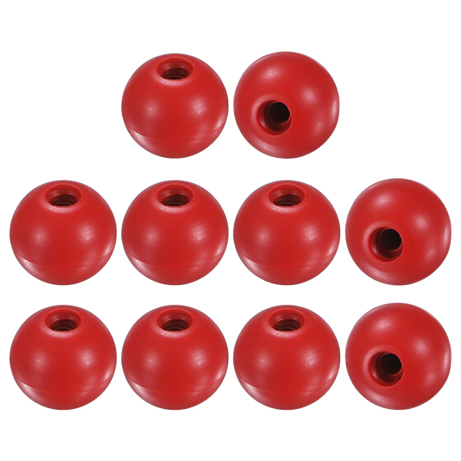 M METERXITY 10 PCS Screw-in Ball Knobs M6 Female Thread 25mm Diameter Thermoset Ball красный