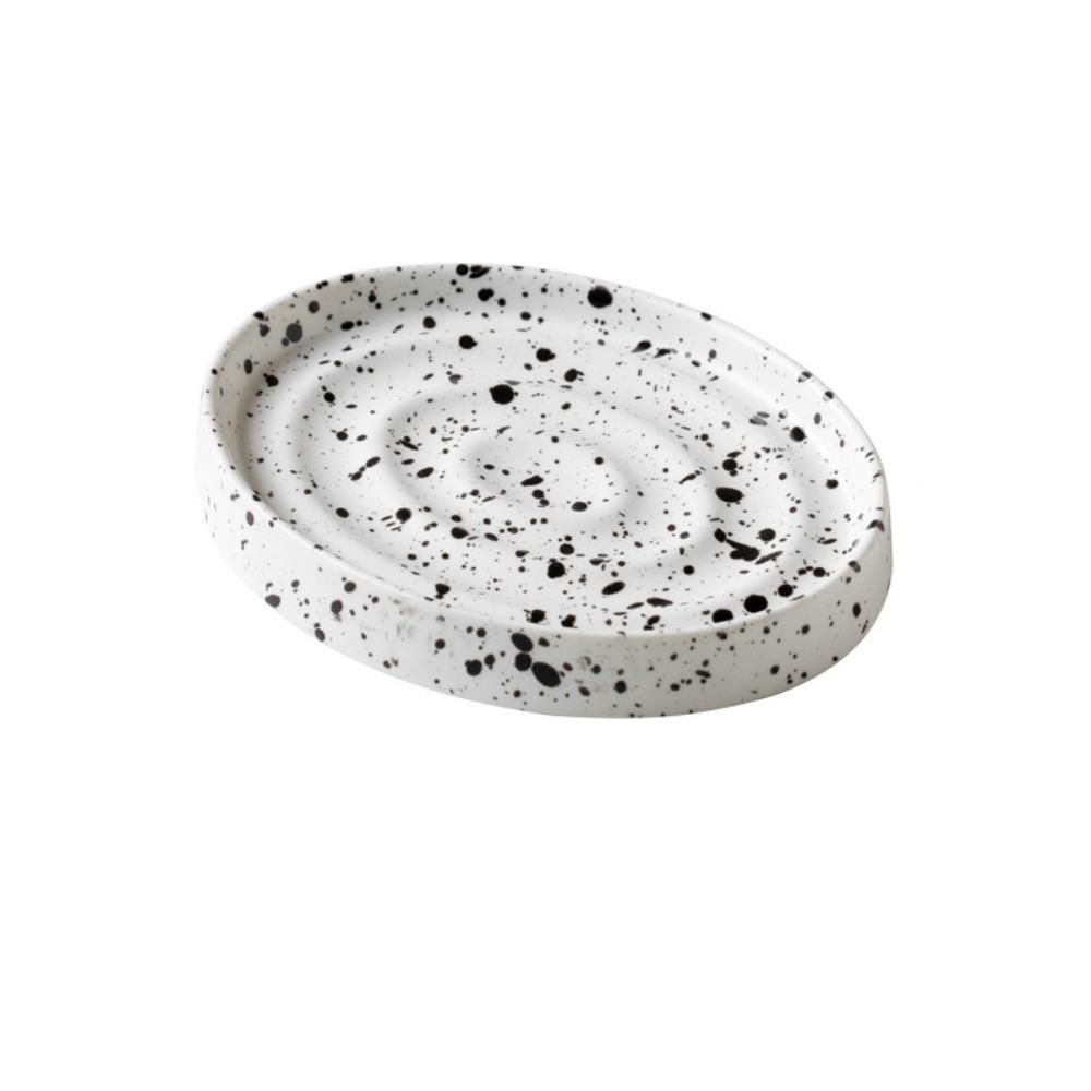 Desktop Shelving Ins Ceramic Soap Dish Nordic Solid Color Drain Rack European Style Simple Sink Surface Shelf Household