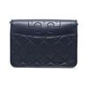 Tory Burch Fleming Quilted Leather Plaid Flap Shoulder Crossbody Bag Medium Women Bags Dark-Blue 73125-403