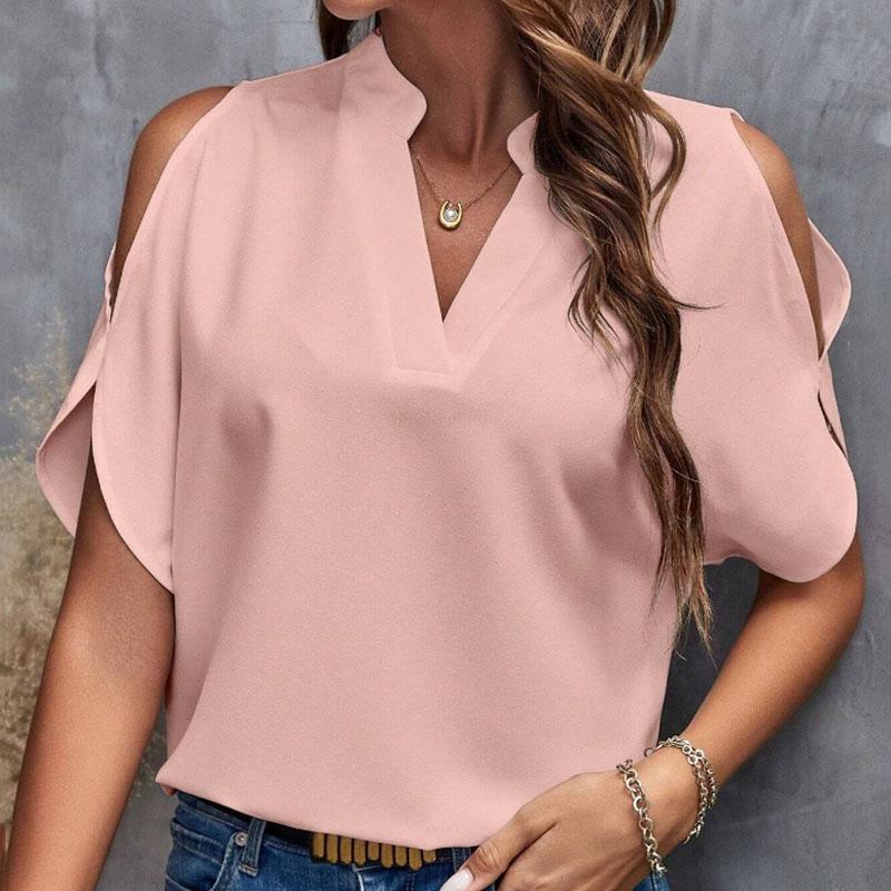 women spring summer puff sleeve off shoulder solid color pullovers t shirt blouse top
