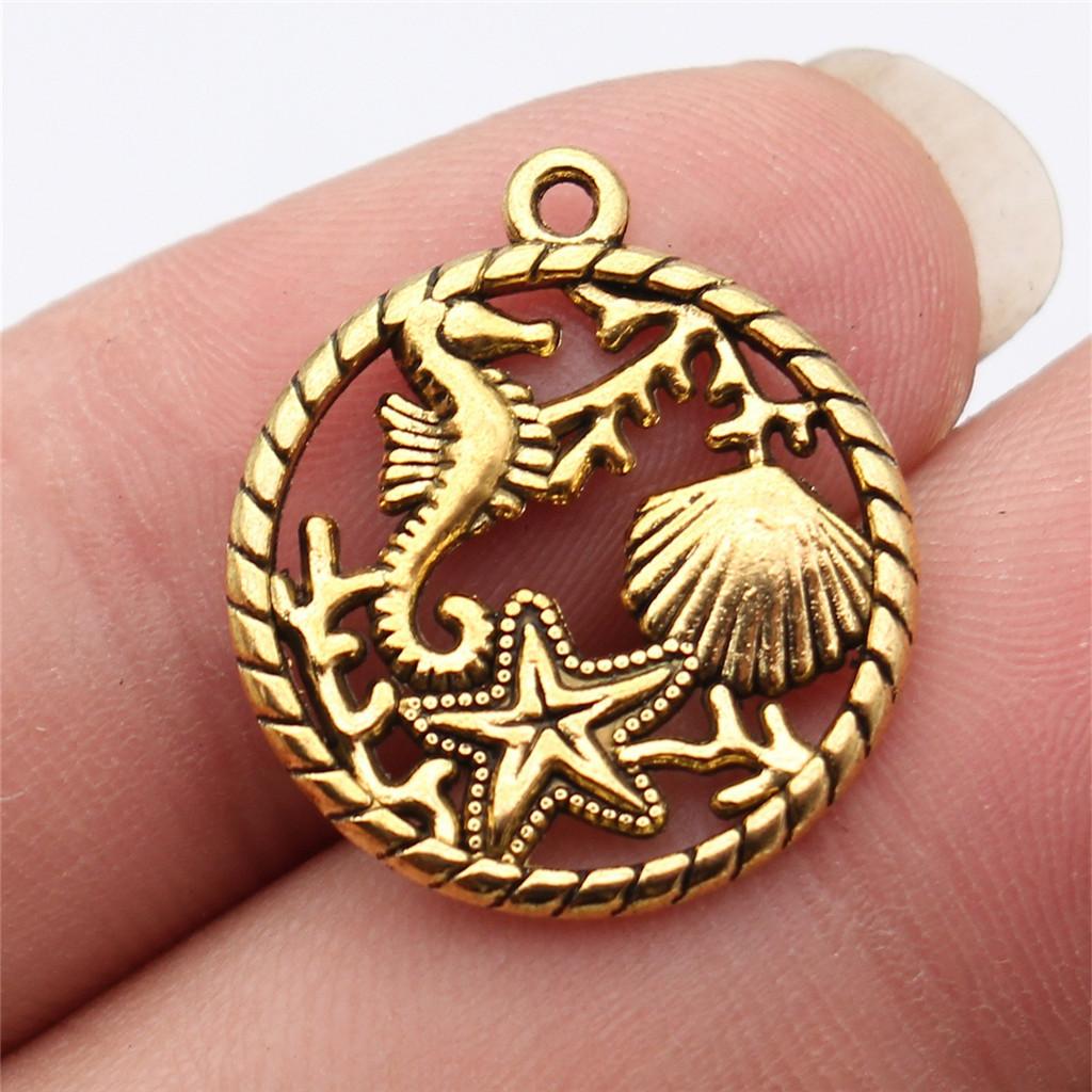 Octopus Seahorse Crab Shrimp Marine Life Charm Antique Bronze Zinc Alloy Jewelry Making Supplies Couple Style