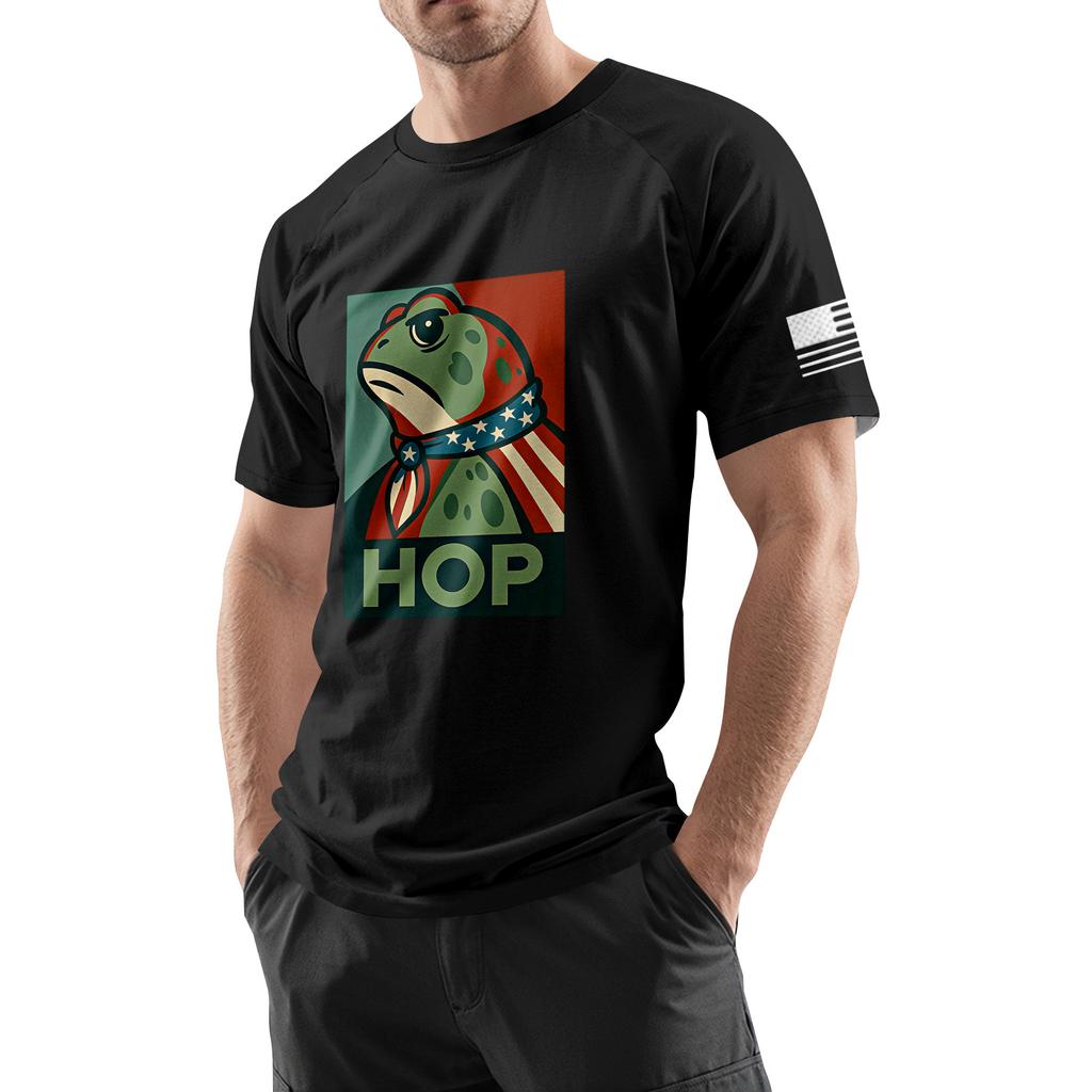 Men's Short-sleeve Top With U.S. Political Raglan Sleeves