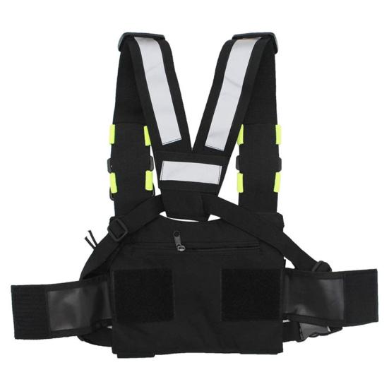 Universal Two Way Radio Chest Bag Hands-Free Walkie-Talkie Holder Adjustable Water Resistant Front Vest Bag