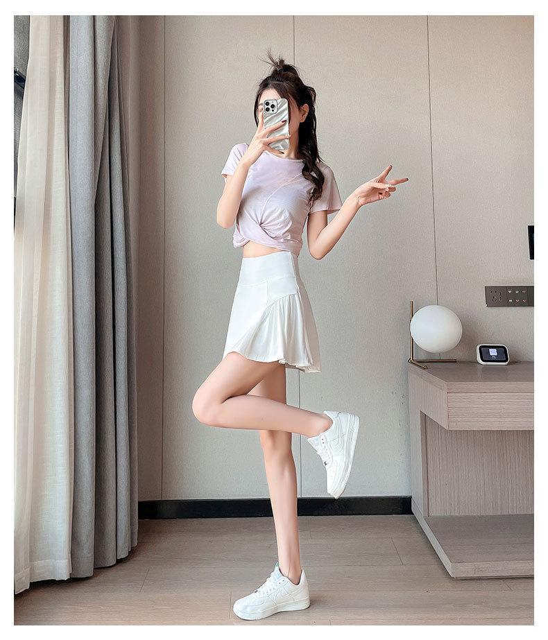 Women's Quick-Dry Badminton & Tennis Sportswear Set: Summer 2025 Short Sleeve Skirt for Fitness, Yoga, Morning Runs