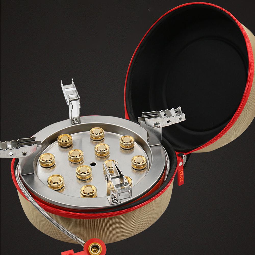 zyzy 12Core Camping Stove 21800W HighPower Gases Burner Stove Backpacking Stove Windproof with