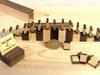 Stylish maple x walnut wooden domino set.