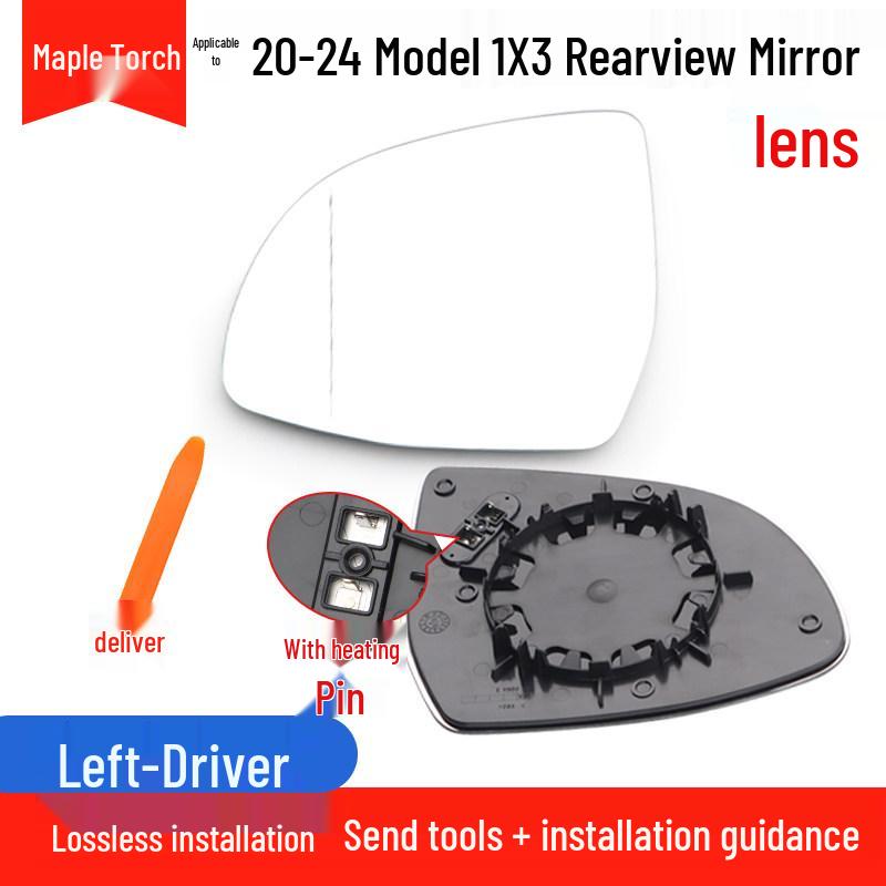 Compatible BMW iX3 20-24 Rearview Mirror Shell with Turn Signal Lens & Reflective Frame Cover