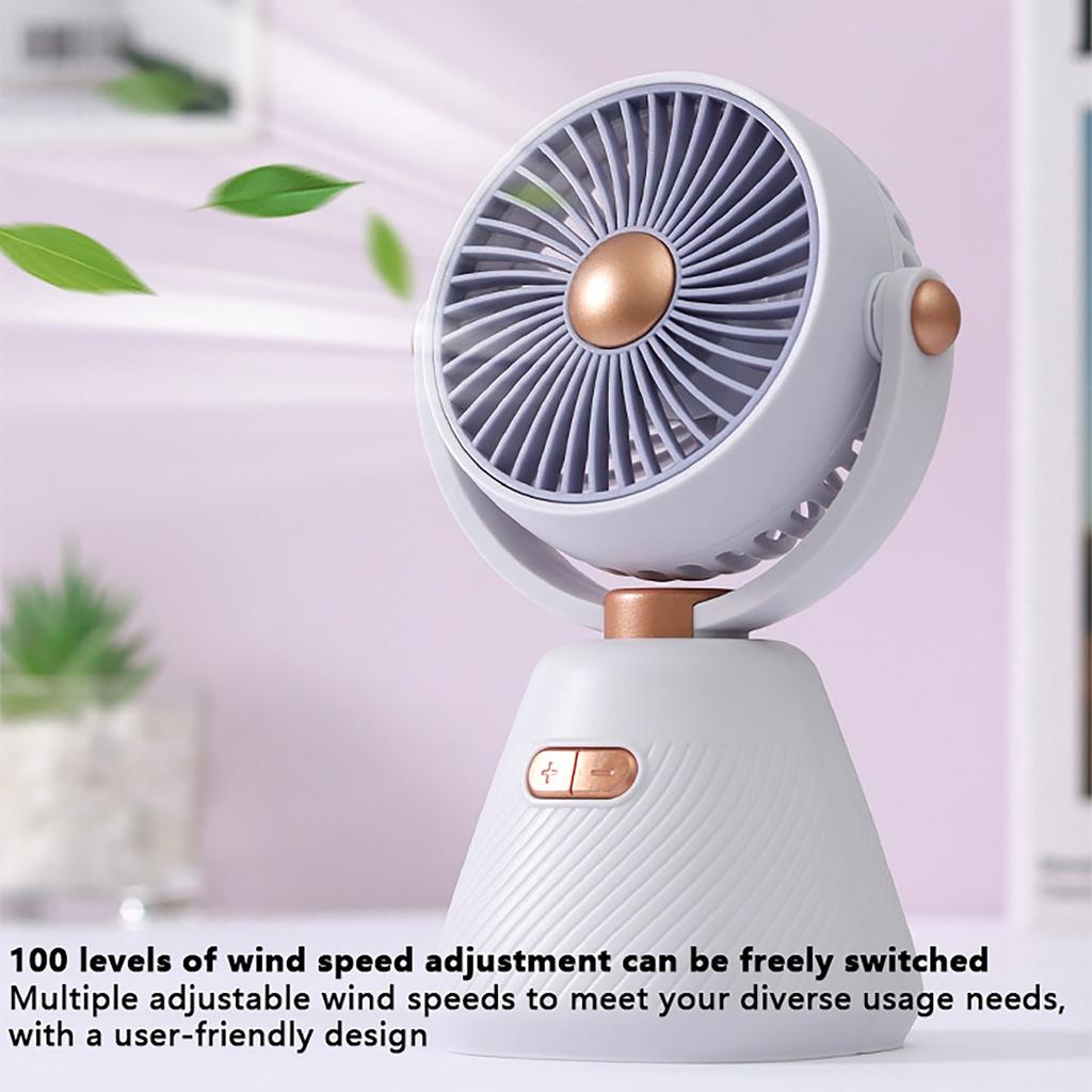Desktop Fan For Bedroom And Study – USB Rechargeable Portable Quiet Table Fan For Students