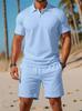 Premium Loose-Fit Versatile Short-Sleeve Polo Shirt and Shorts Summer Set