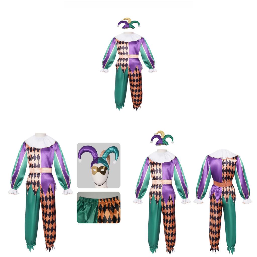 Clown Costume For Kids And Adults With Polyester Fabric For Cosplay And Halloween Events
