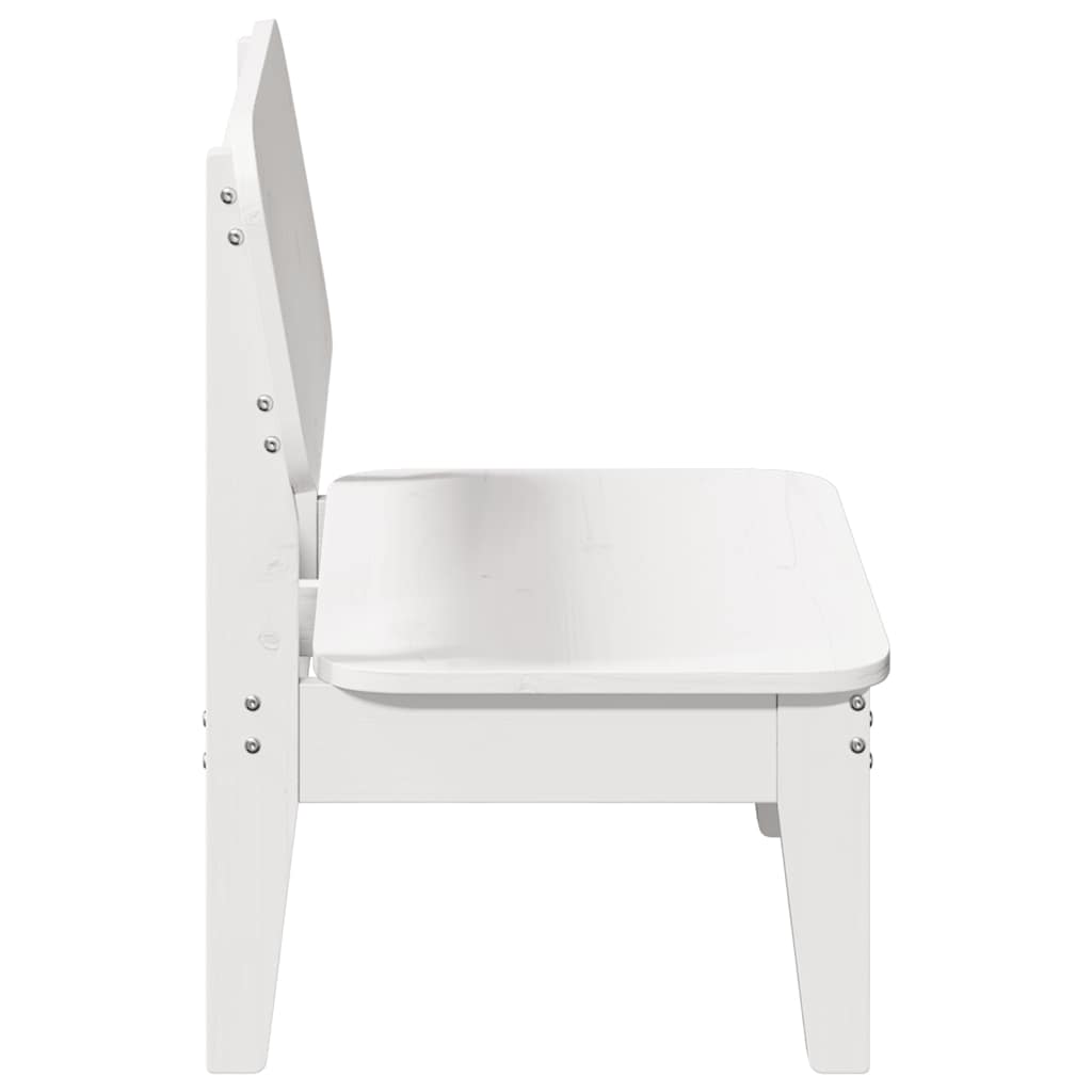 Garden Chair White 60x52.5x72 cm Solid Pine Wood