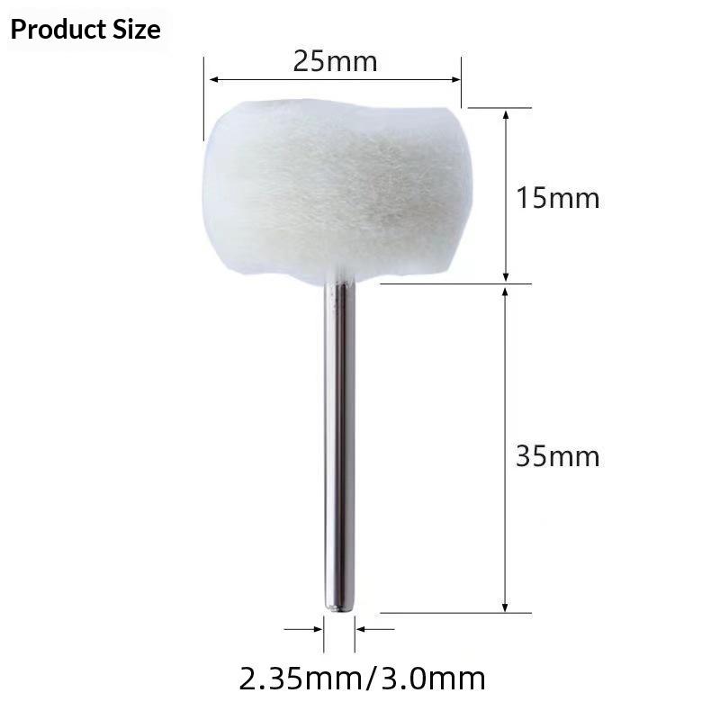 10Pcs Mini Grinding Sanding Head Abrasive Disc Felt 2.35/3Mm Shank Buffing Wheels Metal Polish Brush Drill Rotary Tool