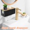 Wall Mount Paper Towel Dispenser Wooden Bathroom Tissue Box With Detachable Lid Trifold Hand Towel Holder for Kitchen Decoration