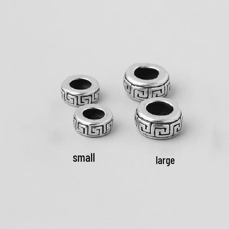 Retro Pattern Beads: Spacer and Wheel Beads for DIY Jewelry and Braided Rope Bracelets