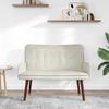 2 Seater Sofa Cream 115 x 61 x 87 cm Velvet (V)