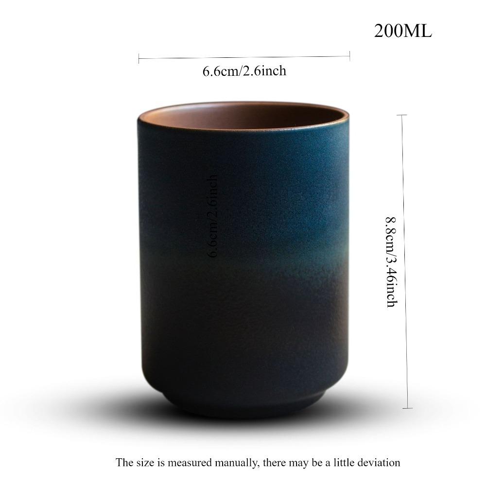 Vynikající kávový šálek 200 ml Japonský čajový šálek Keramický Odolný vůči vysokým teplotám Retro design Keramický šálek Vhodný pro domov