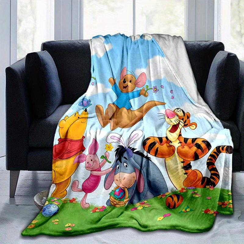 1pc,Winnie the Pooh and Friends Easter Egg Hunt Blanket Soft Throw for Home Decor, Couch Cover, Outdoor Use, Travel