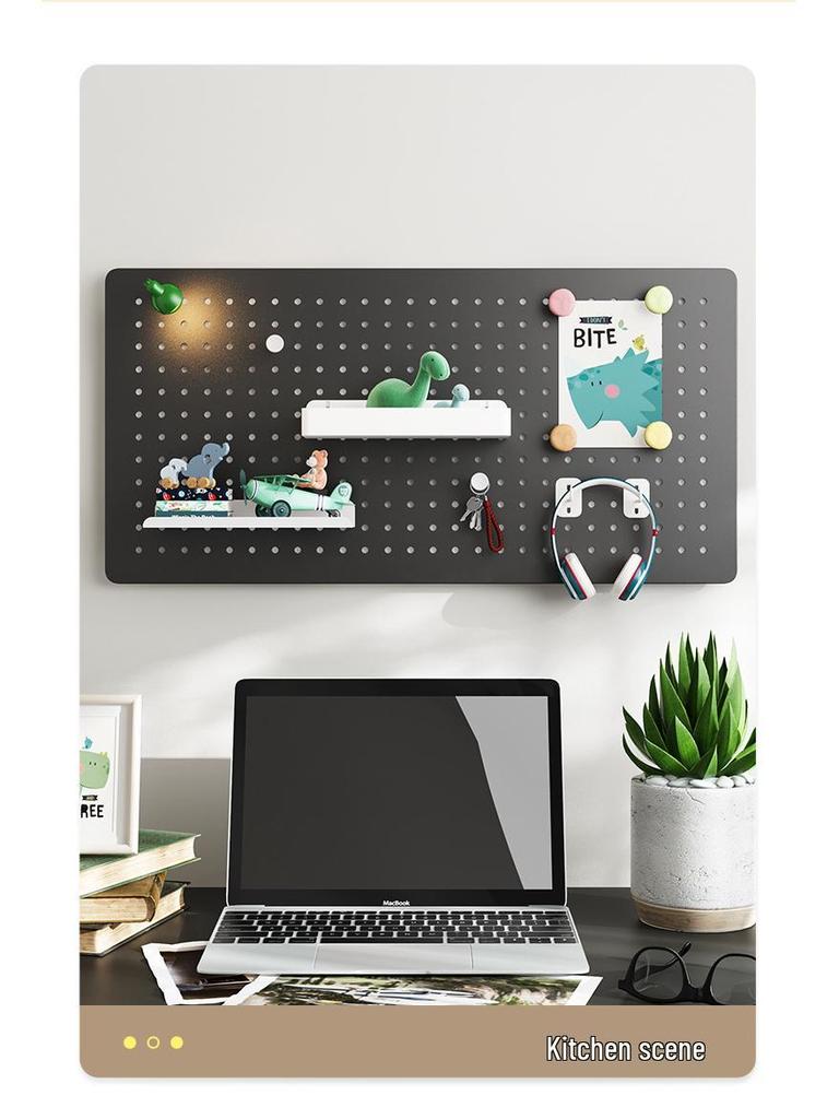 Esports Gaming Desk with Pegboard Wall Organizer and Equipment Rack