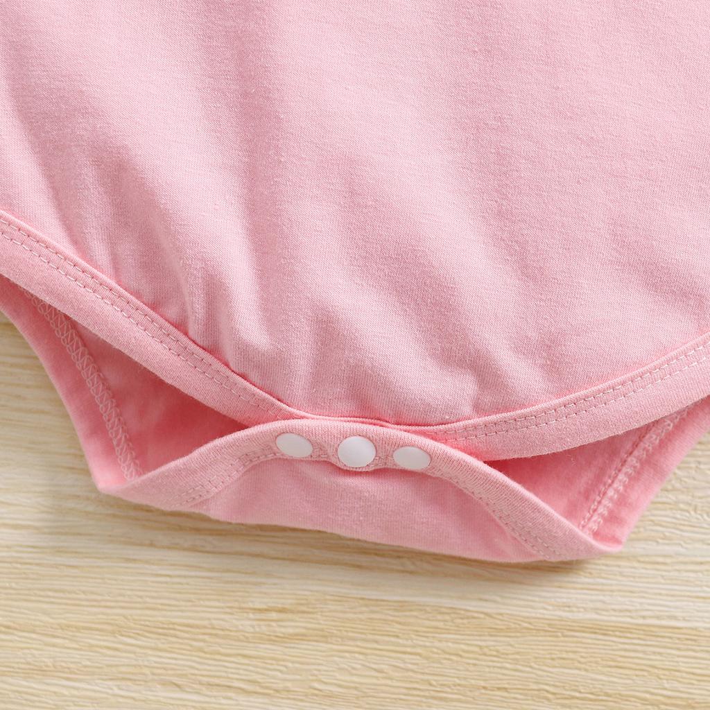 Baby Print Baumwoll Body „Daddy's Little Girl“ Rosa Kurzarm Jumpsuit Onesie