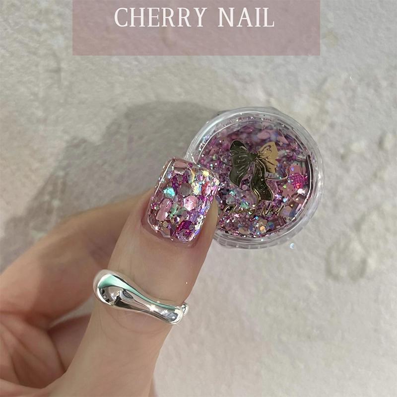 Nail Glitter Sequins 3D Laser Nail Art Flakes Colorful Confetti Sticker Manicure Supplies Make Up Diy Decals Decoration