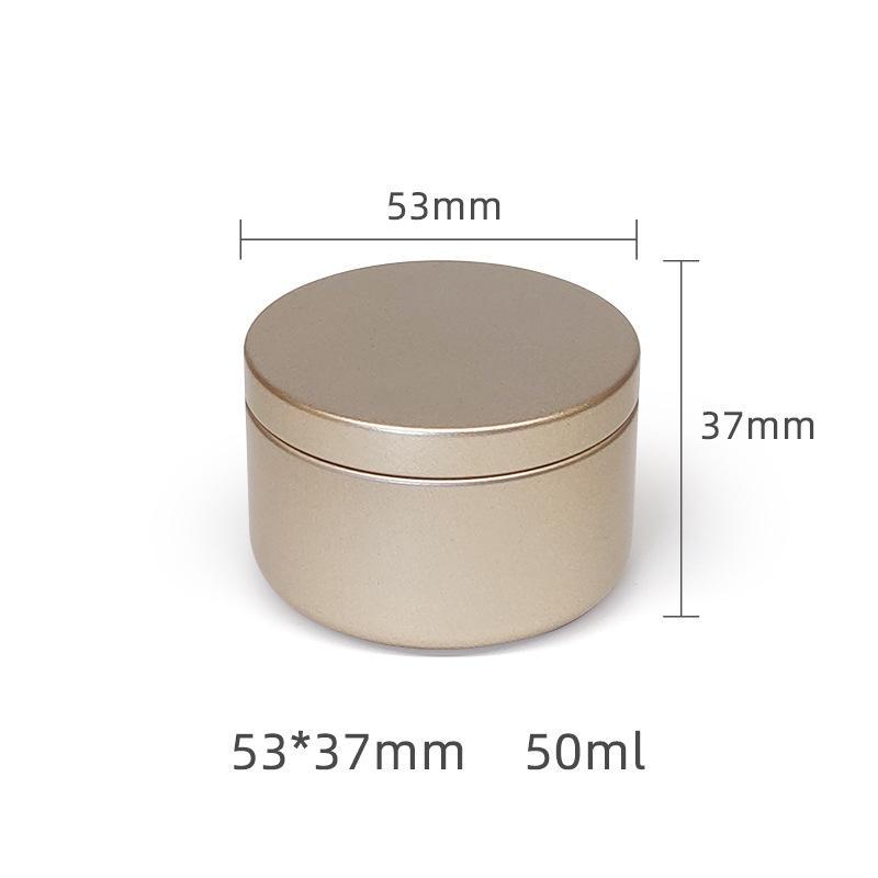 Colorful 50ml Round Aluminum Candle or Tea Storage Tin