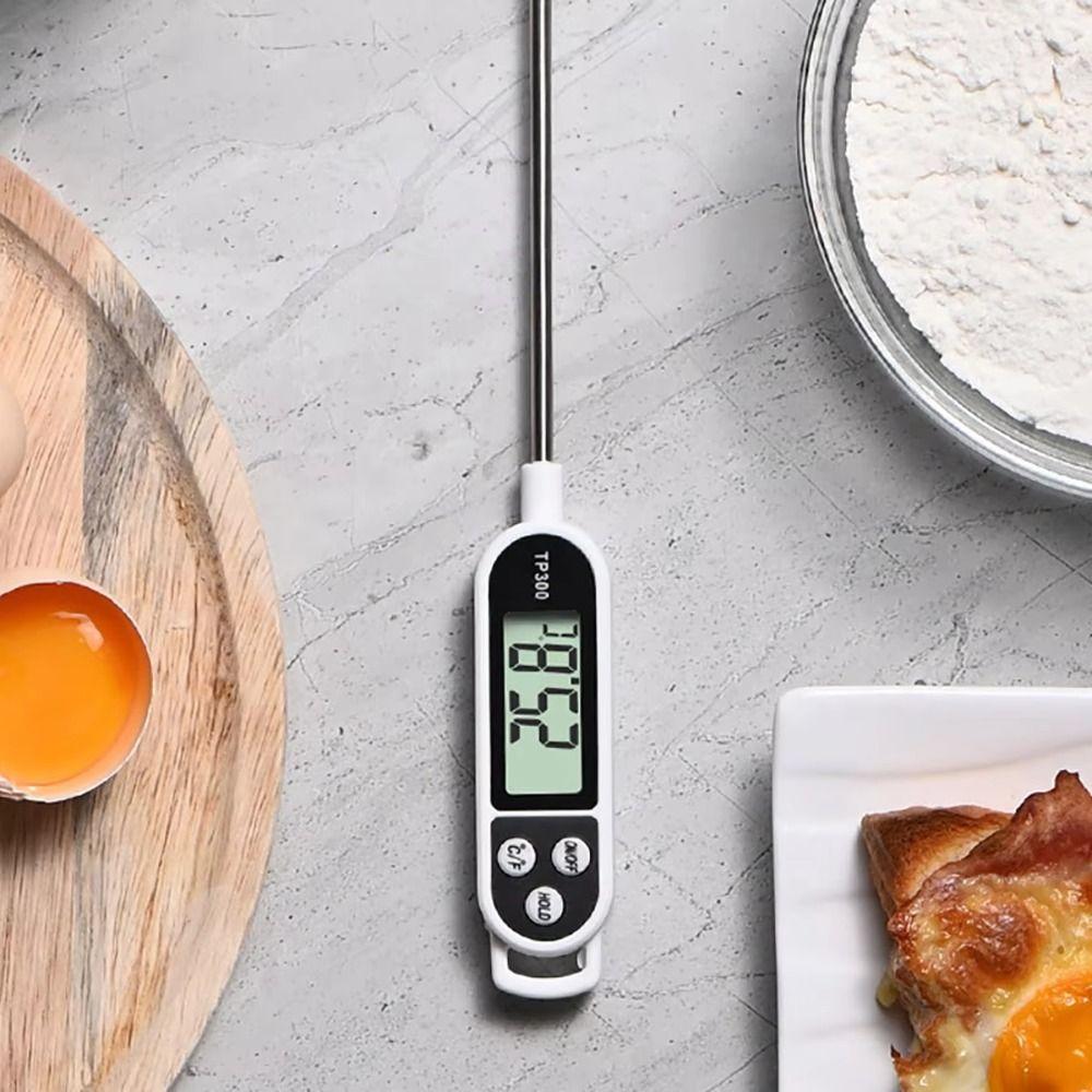 Electronic Display Digital Food Thermometer Stainless Steel Long Probe Food Probe Meat