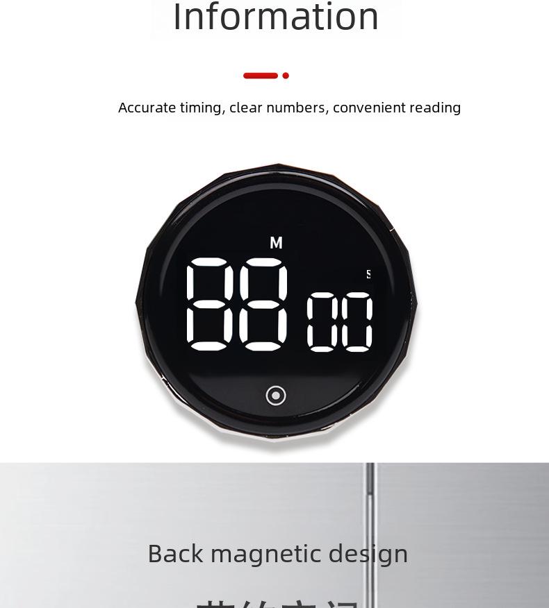 Rotating Magnetic Kitchen Timer for Baking & Learning