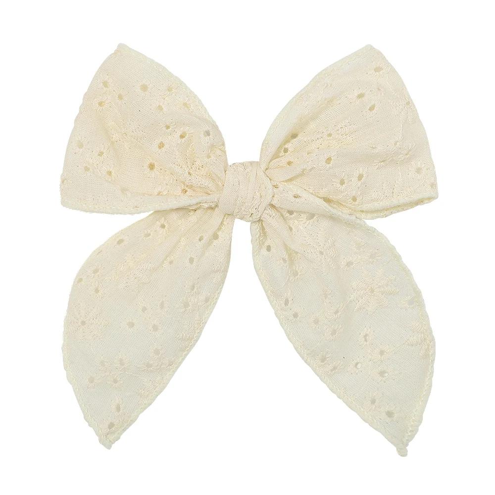 Elegant Floral Cotton Kids Bows Spring Butterfly Hair Clip Fashion Print Hair Barrette For Women Girls Sweet Hairpin Accessories