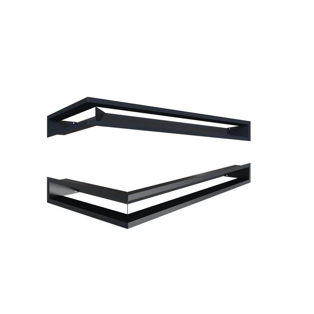 Fireplace grille KRATKI LUFT Graphite 9x80x40 Left Ventilation Set of 2 pcs