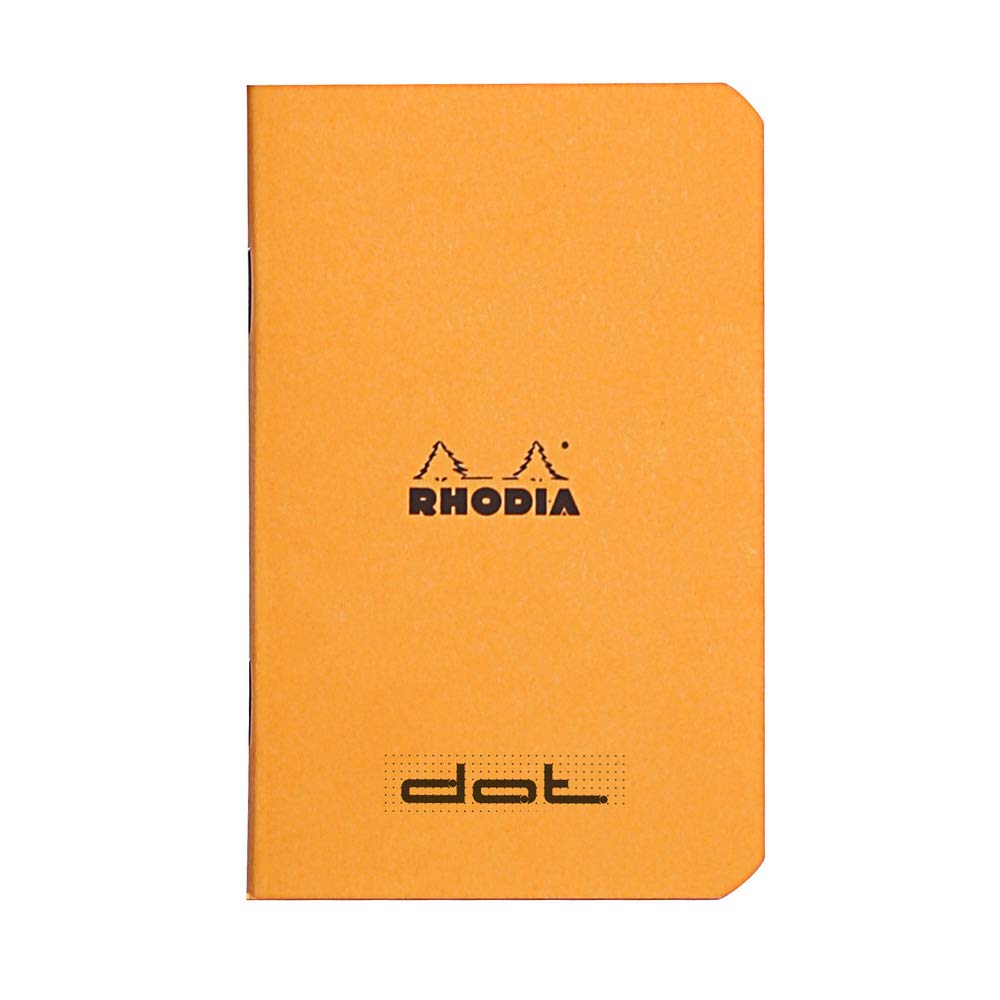 

Rhodia Staple Bound Notebook A7 Dot Ruled Orange