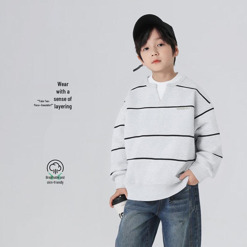 

YOYO Fairytale Boys Cotton Blend Faux Two-Piece Sweatshirt 150