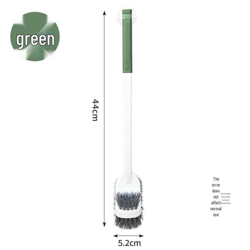 

Dual-Sided Suction Cup Wall-Mounted Toilet Brush - No Dead Angle Design зелёный