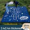 Moisture-Proof Picnic & Camping Mat: Thick, Waterproof, Machine-Washable Tent Ground Cover (240×240, 2.4M)