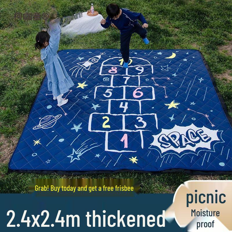 Moisture-Proof Picnic & Camping Mat: Thick, Waterproof, Machine-Washable Tent Ground Cover (240×240, 2.4M)