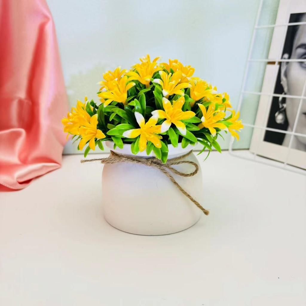 Artificial Orchid Flower Potted Plant Indoor Garden And Living Space Decoration