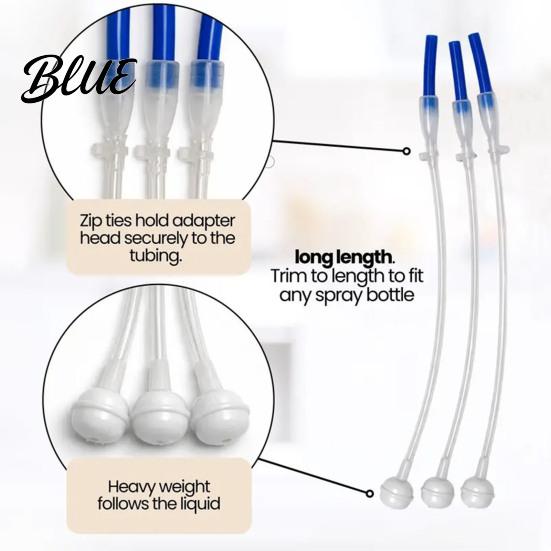 Silicone Tube Attachment 2/3/5Pcs Spray Bottle Adapter Fits Most Bottles Weighted End Accessory Nozzle Universal Mist Sprayer Hose Replacement
