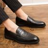 Fashion New Luxurious Classic Crocodile Pattern Business Shoes Men Designer Formal Dress Leather Shoes Men's Loafers Wedding Party Shoes
